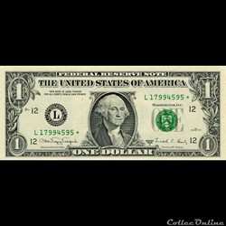 L- 1$ Federal Reserve Notes - Small Size 1988A Series