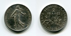 Semeuse 2 Franc 1916