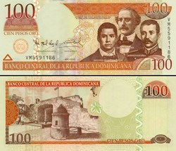 RÉPUBLIQUE DOMINICAINE - PICK 177c  - 100 PESOS DE ORO - 2010