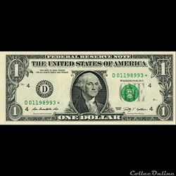 D- 1$ Federal Reserve Notes - Small Size 2009 Series