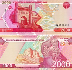 OUZBÉKISTAN - PICK 87a - 2 000 SOM - 2021