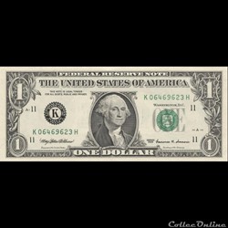 K- 1$ Federal Reserve Notes - Small Size 1999 Series
