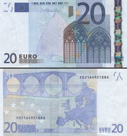 20 EUROS - SIGNATURE DRAGHI - PICK 16 F - MALTE