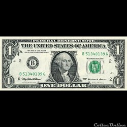 B- 1$ Federal Reserve Notes - Small Size 1999 Series