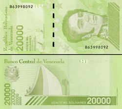 VENEZUELA - PICK 110a - 20 000 BOLIVARES - 2019