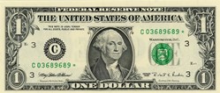 C- 1$ Federal Reserve Notes - Small Size 1995 Series