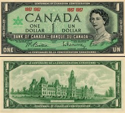 CANADA - PICK 084 a - 1 DOLLAR - 1967