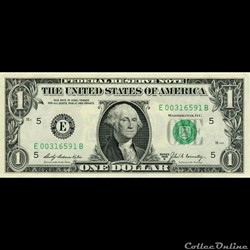E- 1$ Federal Reserve Notes - Small Size 1969B Series