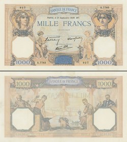 FRANCE - 1000 FRANCS - CÉRÈS ET MERCURE