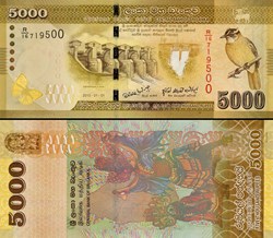SRI-LANKA - PICK 128 a - 5000 ROUPIES - 2010