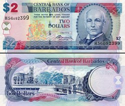 BARBADE - PICK 66c  - 2 Dollars - 2012