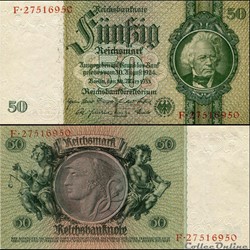ALLEMAGNE - PICK 182 a3 - 50 MARK - 1933