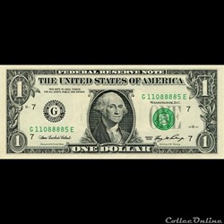G- 1$ Federal Reserve Notes - Small Size 2006 Series