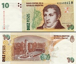 ARGENTINE - PICK 354 a 5 - 10 PESOS - 2002