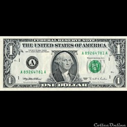 A- 1$ Federal Reserve Notes - Small Size 1995 Series