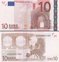 10 EUROS - SIGNATURE TRICHET - PICK 9 X 4 - ALLEMAGNE