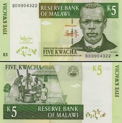 MALAWI - PICK 36 c - 5 KWACHA - 2005