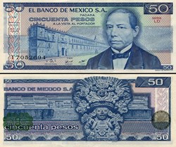 MEXIQUE - PICK 073a.LD - 50 PESOS - 1981