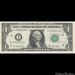 I- 1$ Federal Reserve Notes - Small Size 2013 Series