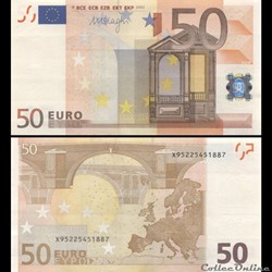 50 EUROS - SIGNATURE DRAGHI - PICK 17 X 3 - ALLEMAGNE