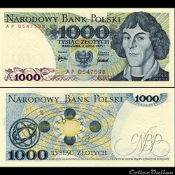 POLOGNE - PICK 146 A - 1000 ZLOTYCH - 1975