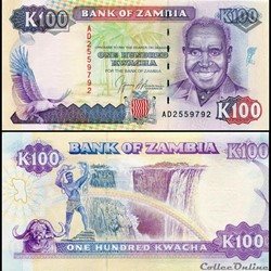 ZAMBIE - PICK 34 a - 100 KWACHA - 1991