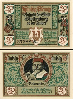 Rothenburg ob der Tauber 50 Pfennig 2b 4/6