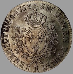 Louis XV, Roi de FR et de Nav, écu dit (au bandeau).