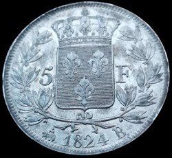 écu de 5 fr Louis XVIII