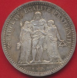 5 Francs Hercule, II èm République