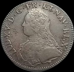 Louis XV, Roi de FR et de Nav, écu dit aux branches d'Olivier.