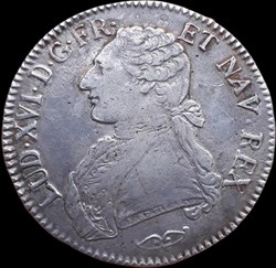 Louis XVI, Roi de FR et de Nav, écu aux branches d'Olivier.