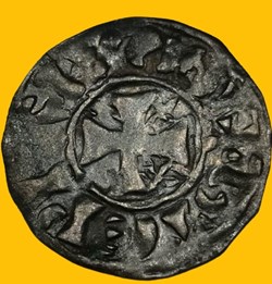 Etienne 1er,Comte de Guingamp ,de Penthièvre, Seigneur du Goëlo, Denier à la tête,(1079-1137).