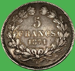 Cérès , 5 Francs, sans Légende.
