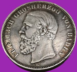 Friedrich, Grand-Duc de Bade,Funf Mark.