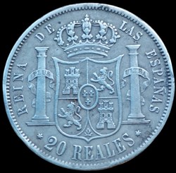 20 Réales Isabelle II 1864