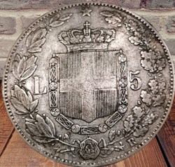 5 Lire Umberto 1er.