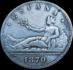 5 Pésétas 1870
