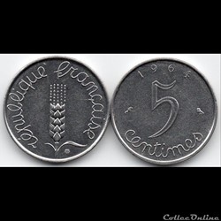 5 centimes épi 1964