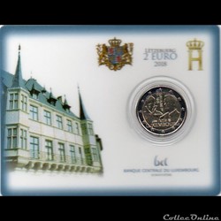 2018 : Coin card    175 em anniversaire du décèss du Grand-Duc Guillaume 1er