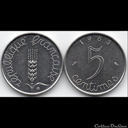 5 centimes épi 1963