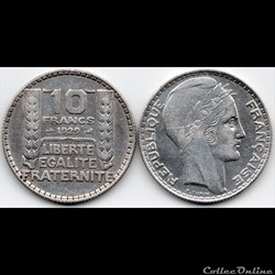 10 fr turin argent 1929