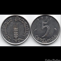 5 centimes epi 1961