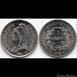 1 Franc : Commémorative République 1992