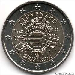 2012 :  10 ans de l'€uro