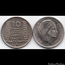 10 fr turin petite tête 1948 B