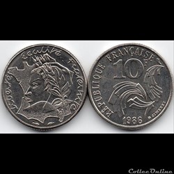 10 Francs : Jimenez 1986