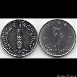 5 centimes épi 1962