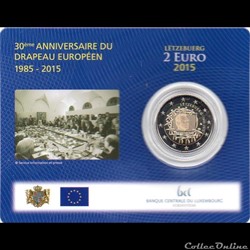 2015 :Coin card    30ième anniversaire drapeau européenne
