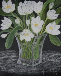 Bouquet de tulipes blanches